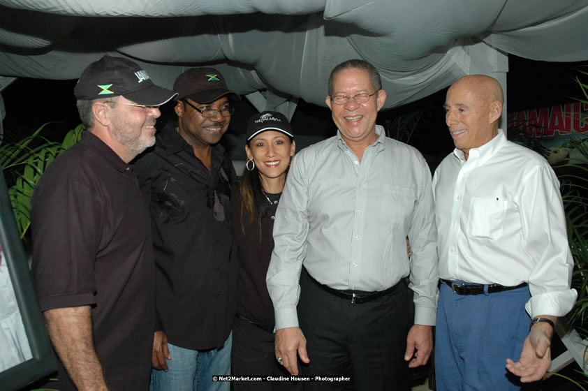 The Hon. Orette Bruce Goldwin, M.P., Prime Minister of Jamaica, Minister of Tourism, Hon. Edmund Bartlett, and Director of Tourism, Basil Smith at the Air Jamaica Jazz and Blues Festival 2008 The Art of Music - Thrusday, January 24, 2008 - Air Jamaica Jazz & Blues 2008 The Art of Music venue at the Aqaueduct on Rose Hall Resort & Counrty Club, Montego Bay, St. James, Jamaica W.I. - Thursday, January 24 - Saturday, January 26, 2008 - Photographs by Net2Market.com - Claudine Housen & Barry J. Hough Sr, Photographers - Negril Travel Guide, Negril Jamaica WI - http://www.negriltravelguide.com - info@negriltravelguide.com...!