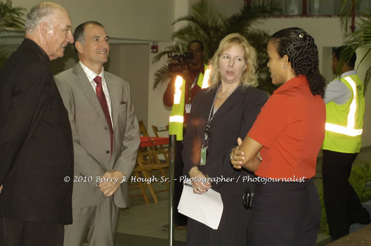 Jamaica Air Shuttle Launch @ MBJ Airports Limited, Wednesday, January 20, 2010, Sangster International Airport, Montego Bay, St. James, Jamaica W.I. - Photographs by Net2Market.com - Barry J. Hough Sr, Photographer/Photojournalist - The Negril Travel Guide - Negril's and Jamaica's Number One Concert Photography Web Site with over 40,000 Jamaican Concert photographs Published -  Negril Travel Guide, Negril Jamaica WI - http://www.negriltravelguide.com - info@negriltravelguide.com...!