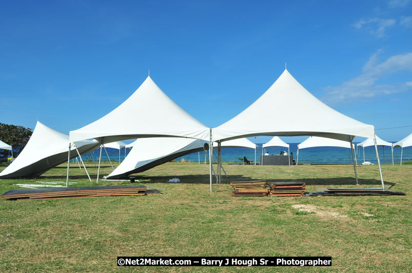 Preparations at the Venue - Jamaica Jazz and Blues Festival 2009, Thursday, January 15, 2009 - Venue at the Aqueduct on Rose Hall Resort &amp; Country Club, Montego Bay, Jamaica - Thursday, January 22 - Saturday, January 24, 2009 - Photographs by Net2Market.com - Barry J. Hough Sr, Photographer/Photojournalist - Negril Travel Guide, Negril Jamaica WI - http://www.negriltravelguide.com - info@negriltravelguide.com...!