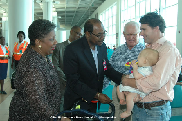 Minister of Tourism, Hon. Edmund Bartlett - Director of Tourism, Basil Smith, and Mayor of Montego Bay, Councillor Charles Sinclair Launch of Winter Tourism Season at Sangster International Airport, Saturday, December 15, 2007 - Sangster International Airport - MBJ Airports Limited, Montego Bay, Jamaica W.I. - Photographs by Net2Market.com - Barry J. Hough Sr, Photographer - Negril Travel Guide, Negril Jamaica WI - http://www.negriltravelguide.com - info@negriltravelguide.com...!