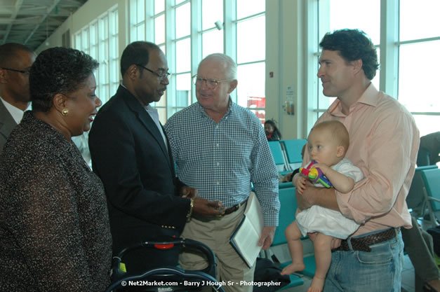 Minister of Tourism, Hon. Edmund Bartlett - Director of Tourism, Basil Smith, and Mayor of Montego Bay, Councillor Charles Sinclair Launch of Winter Tourism Season at Sangster International Airport, Saturday, December 15, 2007 - Sangster International Airport - MBJ Airports Limited, Montego Bay, Jamaica W.I. - Photographs by Net2Market.com - Barry J. Hough Sr, Photographer - Negril Travel Guide, Negril Jamaica WI - http://www.negriltravelguide.com - info@negriltravelguide.com...!