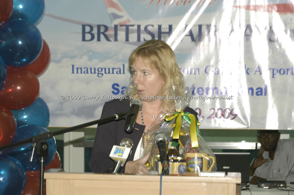  British Airways Inaugurates New Scheduled Service from London Gatwick Airport to Sangster International Airport, Montego Bay, Jamaica, Thursday, October 29, 2009 - Photographs by Barry J. Hough Sr. Photojournalist/Photograper - Photographs taken with a Nikon D70, D100, or D300 - Negril Travel Guide, Negril Jamaica WI - http://www.negriltravelguide.com - info@negriltravelguide.com...!