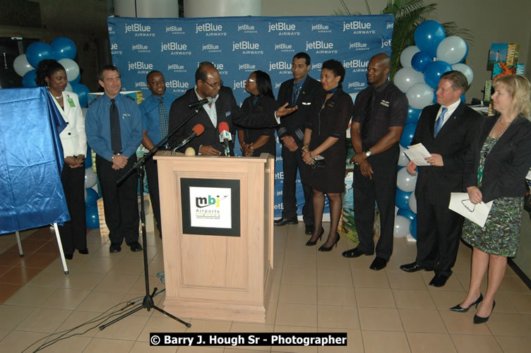 JetBue Airways' Inaugural Air Service between Sangster International Airport, Montego Bay and John F. Kennedy Airport, New York at MBJ Airports Sangster International Airport, Montego Bay, St. James, Jamaica - Thursday, May 21, 2009 - Photographs by Net2Market.com - Barry J. Hough Sr, Photographer/Photojournalist - Negril Travel Guide, Negril Jamaica WI - http://www.negriltravelguide.com - info@negriltravelguide.com...!