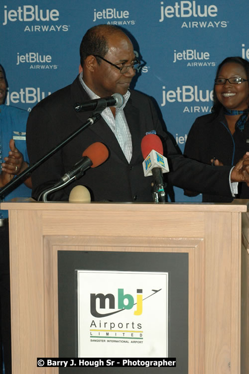 JetBue Airways' Inaugural Air Service between Sangster International Airport, Montego Bay and John F. Kennedy Airport, New York at MBJ Airports Sangster International Airport, Montego Bay, St. James, Jamaica - Thursday, May 21, 2009 - Photographs by Net2Market.com - Barry J. Hough Sr, Photographer/Photojournalist - Negril Travel Guide, Negril Jamaica WI - http://www.negriltravelguide.com - info@negriltravelguide.com...!