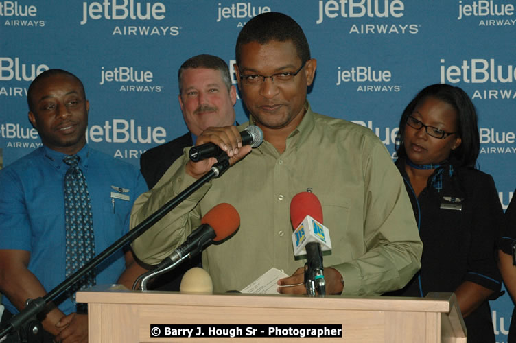 JetBue Airways' Inaugural Air Service between Sangster International Airport, Montego Bay and John F. Kennedy Airport, New York at MBJ Airports Sangster International Airport, Montego Bay, St. James, Jamaica - Thursday, May 21, 2009 - Photographs by Net2Market.com - Barry J. Hough Sr, Photographer/Photojournalist - Negril Travel Guide, Negril Jamaica WI - http://www.negriltravelguide.com - info@negriltravelguide.com...!