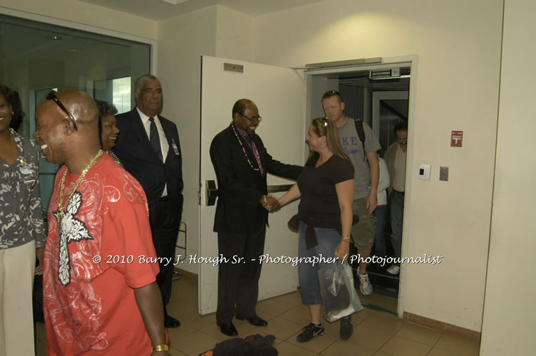 US Airways Inaugurtes New Service from Phoenix Sky Harbor International Airport to Sangster International Airport, Friday, December 18, 2009, Sangster International Airport, Montego Bay, St. James, Jamaica W.I. - Photographs by Net2Market.com - Barry J. Hough Sr, Photographer/Photojournalist - The Negril Travel Guide - Negril's and Jamaica's Number One Concert Photography Web Site with over 40,000 Jamaican Concert photographs Published -  Negril Travel Guide, Negril Jamaica WI - http://www.negriltravelguide.com - info@negriltravelguide.com...!