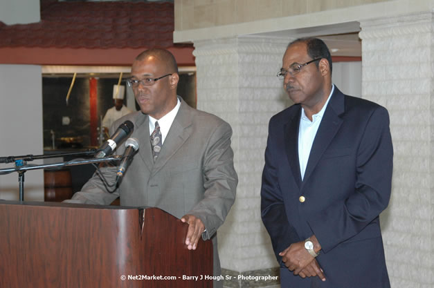 Minister of Toursim Luncheon - Minister of Tourism, Hon. Edmund Bartlett - Director of Tourism, Basil Smith - Saturday, December 15, 2007 - Rose Hall Resort and Country Club, Rose Hall, Montego Bay, Jamaica W.I. - Photographs by Net2Market.com - Barry J. Hough Sr, Photographer - Negril Travel Guide, Negril Jamaica WI - http://www.negriltravelguide.com - info@negriltravelguide.com...!