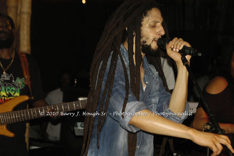 Julian Marley - Grammy Nominee & Son of the Legend Bob Marley - Live in Concert - Also featuring Ras Noble, Power Drill, Iron Head, & Robin Banks - Backing Band Roots Warrior, plus DJ Gemini @ One Love Reggae Concerts Series 09/10 @ Negril Escape Resort & Spa, February 2, 2010, One Love Drive, West End, Negril, Westmoreland, Jamaica W.I. - Photographs by Net2Market.com - Barry J. Hough Sr, Photographer/Photojournalist - The Negril Travel Guide - Negril's and Jamaica's Number One Concert Photography Web Site with over 40,000 Jamaican Concert photographs Published -  Negril Travel Guide, Negril Jamaica WI - http://www.negriltravelguide.com - info@negriltravelguide.com...!