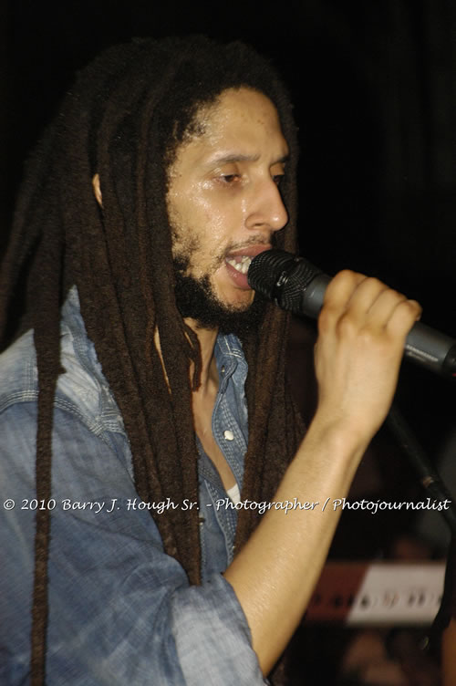 Julian Marley - Grammy Nominee & Son of the Legend Bob Marley - Live in Concert - Also featuring Ras Noble, Power Drill, Iron Head, & Robin Banks - Backing Band Roots Warrior, plus DJ Gemini @ One Love Reggae Concerts Series 09/10 @ Negril Escape Resort & Spa, February 2, 2010, One Love Drive, West End, Negril, Westmoreland, Jamaica W.I. - Photographs by Net2Market.com - Barry J. Hough Sr, Photographer/Photojournalist - The Negril Travel Guide - Negril's and Jamaica's Number One Concert Photography Web Site with over 40,000 Jamaican Concert photographs Published -  Negril Travel Guide, Negril Jamaica WI - http://www.negriltravelguide.com - info@negriltravelguide.com...!