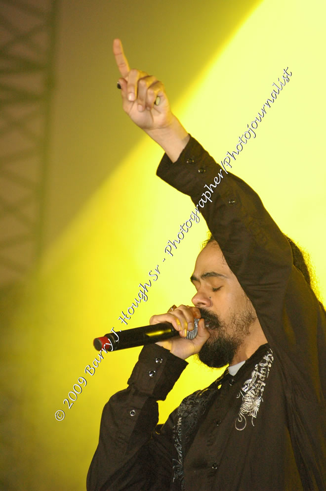 Damian 'Jr. Gong' Marley & NAS @ Reggae Sumfest 2009 - International Night 2 - Reggae Sumfest 2009,Catherine Hall, Montego Bay, St. James, Jamaica W.I. - Saturday, July 25, 2009 - Reggae Sumfest 2009, July 19 - 25, 2009 - Photographs by Net2Market.com - Barry J. Hough Sr. Photojournalist/Photograper - Photographs taken with a Nikon D70, D100, or D300 - Negril Travel Guide, Negril Jamaica WI - http://www.negriltravelguide.com - info@negriltravelguide.com...!