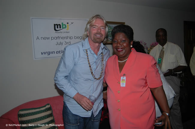 Arrival of Virgin Atlantic Inaugural Flight To Montego Bay, Jamaica Photos - Sir Richard Branson, President & Family, and 450 Passengers - Arrival at Sangster Internation Airport, Montego Bay, Jamaica - Monday, July 3, 2006 - Negril Travel Guide, Negril Jamaica WI - http://www.negriltravelguide.com - info@negriltravelguide.com...!