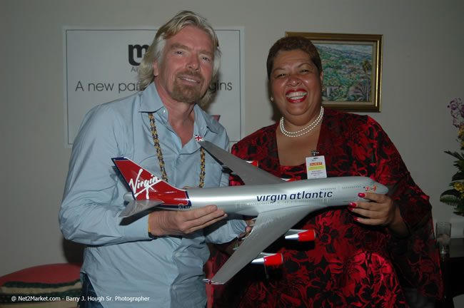 Arrival of Virgin Atlantic Inaugural Flight To Montego Bay, Jamaica Photos - Sir Richard Branson, President & Family, and 450 Passengers - Arrival at Sangster Internation Airport, Montego Bay, Jamaica - Monday, July 3, 2006 - Negril Travel Guide, Negril Jamaica WI - http://www.negriltravelguide.com - info@negriltravelguide.com...!