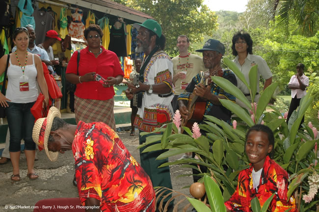 Rafting on the Martha Brae - Virgin Atlantic Inaugural Flight To Montego Bay, Jamaica Photos - Sir Richard Bronson, President & Family, and 450 Passengers - Rafting on the Martha Brae - Tuesday, July 4, 2006 - Negril Travel Guide, Negril Jamaica WI - http://www.negriltravelguide.com - info@negriltravelguide.com...!