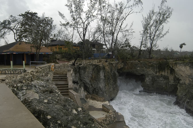 W orld Famous - Rick's Cafe - Negril's West End Cliffs - After Ivan - Negril Travel Guide, Negril Jamaica WI - http://www.negriltravelguide.com - info@negriltravelguide.com...!