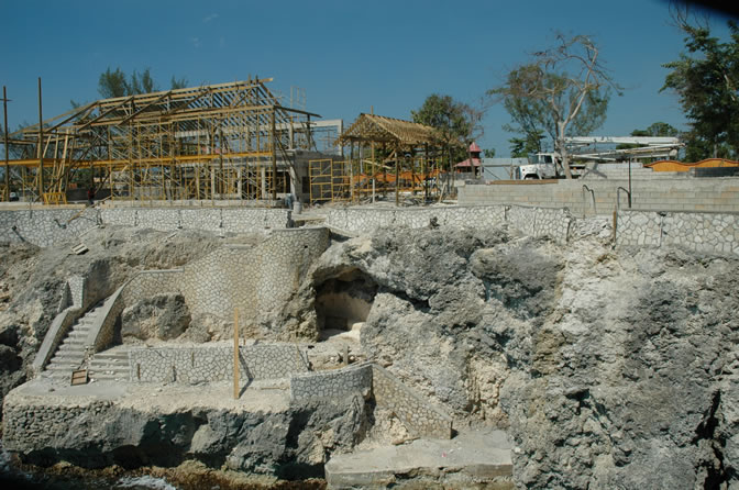 W orld Famous - Rick's Cafe - Negril's West End Cliffs - Rebuilding After Ivan  - Negril Travel Guide, Negril Jamaica WI - http://www.negriltravelguide.com - info@negriltravelguide.com...!